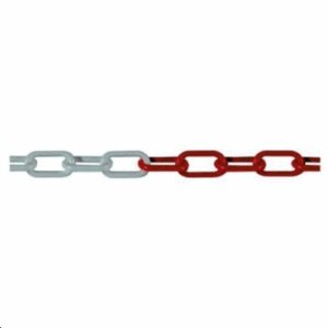 CHAÎNE PLASTIQUE ROUGE ET BLANCHE D8 POUR LA SIGNALISATION 32X11mm (LIASSE DE 25 M)* LEVAC 2045B