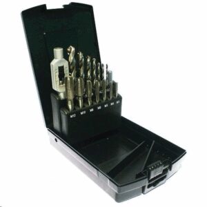 COFFRET FORETS + TARAUDS ACIER HSS + TOURNE A GAUCHE DE M3 à M12 ALPHACOUPE ACF0974B