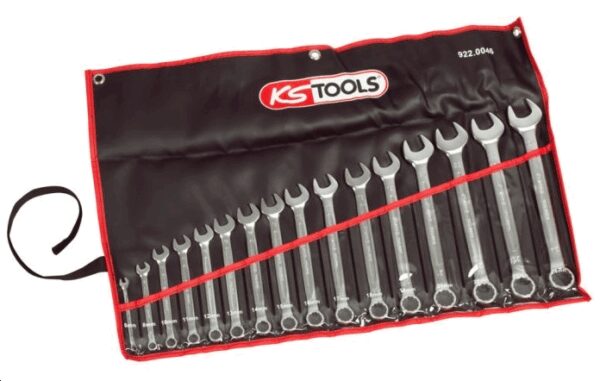 JEU DE 16 CLÉS MIXTES EN TROUSSE 6-8-10-11-12-13-14-15-16-17-18-19-21-22-23-24 KS TOOLS 922.0046